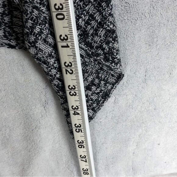 UK2LA Waterfall Front Cardigan Heather Grey Ribbed Knit Sz Small - Picture 9 of 12